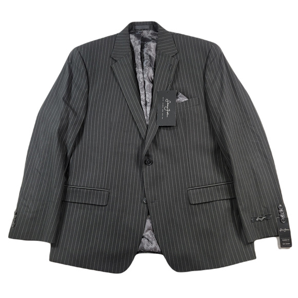 Sean John Suit‎ Jacket Men's 44R 44 Black Striped Classic Fit Blazer $360 - Picture 1 of 10